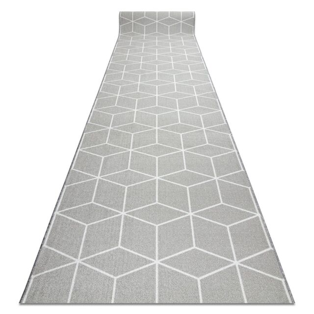 RugsX Anti-Slip Cube Runner in Grey - Size: 100 cm x 140 cm - image 1