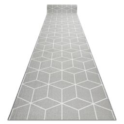 RugsX Anti-Slip Cube Runner in Grey - Size: 100 cm x 140 cm - thumbnail 1