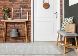 RugsX Anti-Slip Cube Runner in Grey - Size: 100 cm x 140 cm - thumbnail 3