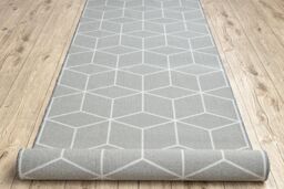 RugsX Anti-Slip Cube Runner in Grey - Size: 100 cm x 140 cm - thumbnail 5