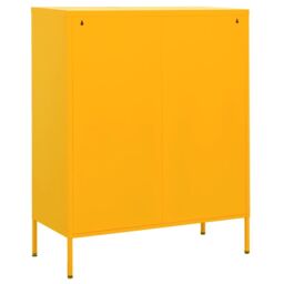 Berkfield Home Storage Cabinet Mustard Yellow 80x35x101.5 cm Steel - thumbnail 5