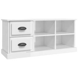 Berkfield Home TV Cabinet High Gloss White 102x35.5x47.5 cm Engineered Wood - thumbnail 3