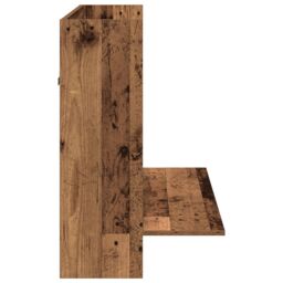 Berkfield Home Wall-Mounted Desk Old Wood 105x48x75 cm Engineered Wood in Brown - Size: 105 x 48 x 75 cm - thumbnail 6