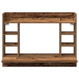 Berkfield Home Wall-Mounted Desk Old Wood 105x48x75 cm Engineered Wood in Brown - Size: 105 x 48 x 75 cm - thumbnail 5