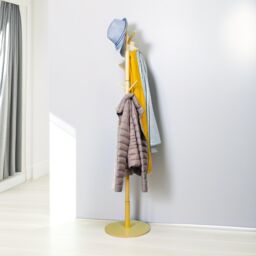 Pirlo Plush Wooden Coat Stand With 8 Hooks With Round Base in Brown - thumbnail 4