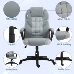KORVIXA Grey High Back Executive Office Chair - Size: 100 cm - thumbnail 4