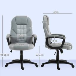 KORVIXA Grey High Back Executive Office Chair - Size: 100 cm - thumbnail 2