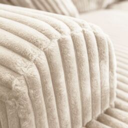 Furnishings For Less UK Vinci Chunky Thick Cord Soft 4 Seater Corner Sofa Left Hand Facing in Ivory - thumbnail 3