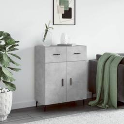 Berkfield Home Sideboard Concrete Grey 69.5x34x90 cm Engineered Wood - thumbnail 2