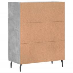 Berkfield Home Sideboard Concrete Grey 69.5x34x90 cm Engineered Wood - thumbnail 8