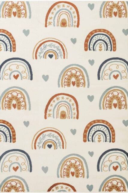 THE RUGS Adventures Kids Rug Bowie Cream Multicolour Kids Bedroom Rug - Size: 120 cm x 170 cm - image 1