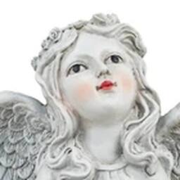 EONLION Garden Ornament Solar Fairy Angel Cherub Statue Lantern Decoration in White - thumbnail 4