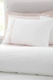 Bianca 'Camille Embroidered Floral' 200 Thread Count Cotton Duvet Cover Set in Pink - Size: King - thumbnail 2