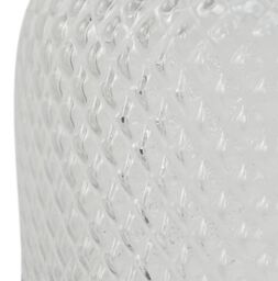 Leaf Glass Vase Clear Glass Diamond Vase 29cm Botanik in White - thumbnail 5