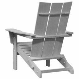 Berkfield Home Foldable Adirondack Chairs 2 pcs Light Grey 74.5x80.5x90 cm HDPE - thumbnail 7