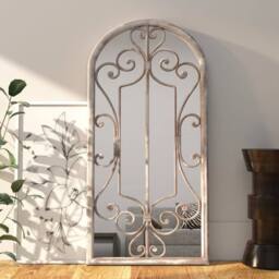 Berkfield Home Mirror Sand 100x45 cm Iron for Indoor Use in Beige - thumbnail 2