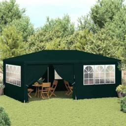 Berkfield Home Professional Party Tent with Side Walls 4x6 m Green 90 g/m? - thumbnail 2