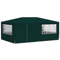 Berkfield Home Professional Party Tent with Side Walls 4x6 m Green 90 g/m? - thumbnail 1
