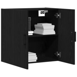 Berkfield Home Wall Cabinet Black Oak 60x31x60 cm Engineered Wood - Size: 60 x 31 x 60 cm - thumbnail 3