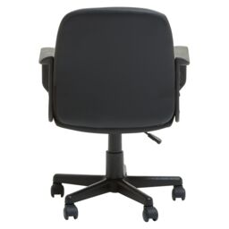 Orsina Comfortable Black Pu Home Office Chair, Ergonomic Work From Home Chair, Movable Ergonomic Chair For Office - thumbnail 4