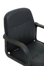 Orsina Comfortable Black Pu Home Office Chair, Ergonomic Work From Home Chair, Movable Ergonomic Chair For Office - thumbnail 5