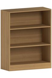Home Discount Vida Designs Cambridge 3 Tier Low Bookcase Storage Space-saving in Light Oak - thumbnail 6