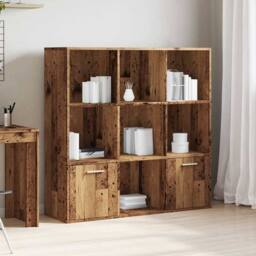 Berkfield Home Classic Book Cabinet Old Wood 98x29x97.5 cm Engineered Wood in Brown - thumbnail 1