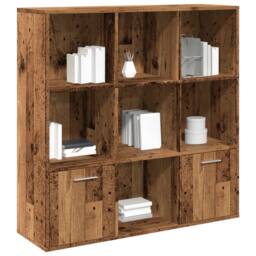 Berkfield Home Classic Book Cabinet Old Wood 98x29x97.5 cm Engineered Wood in Brown - thumbnail 2