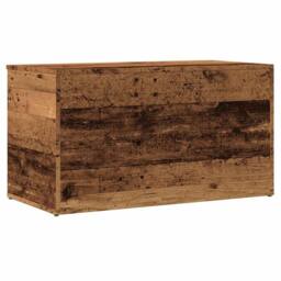 Berkfield Home Storage Chest Old Wood 84x42x46 cm Engineered Wood in Brown - Size: 84 x 42 x 46 cm - thumbnail 6