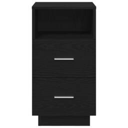 Berkfield Home Bedside Cabinets 2 pcs with 2 Drawers Black 36x36x68 cm - Size: 36 x 36 x 68 cm - thumbnail 4