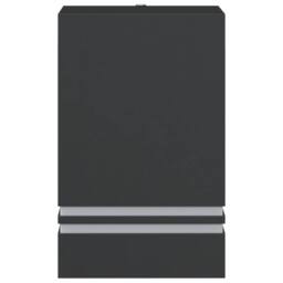 Berkfield Home Outdoor Wall Lights 2pcs Black Stainless Steel - thumbnail 4