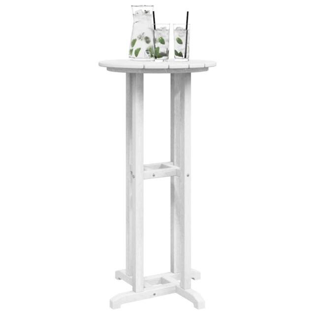 Berkfield Home White Bar Table White 55x55x107 cm HDPE - Size: 55 x 55 x 107 cm - image 1
