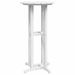 Berkfield Home White Bar Table White 55x55x107 cm HDPE - Size: 55 x 55 x 107 cm - thumbnail 7