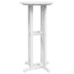 Berkfield Home White Bar Table White 55x55x107 cm HDPE - Size: 55 x 55 x 107 cm - thumbnail 3