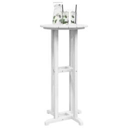 Berkfield Home White Bar Table White 55x55x107 cm HDPE - Size: 55 x 55 x 107 cm - thumbnail 1