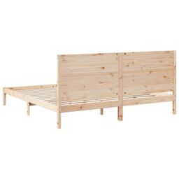Berkfield Home Extra Long Bed Frame without Mattress 180x210 cm Solid Wood in Brown - thumbnail 6