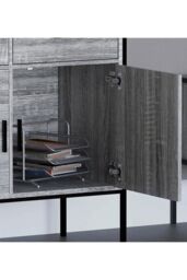 Home Discount Vida Designs Brooklyn 2 Door 2 Drawer Sideboard Cabinet Unit Storage 795 x 830 x 400 mm in Grey - thumbnail 5