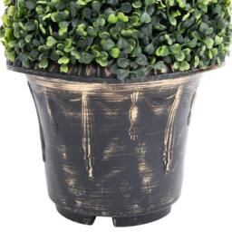 Berkfield Home Lush Artificial Boxwood Spiral Plant with Pot Green 59 cm - thumbnail 4