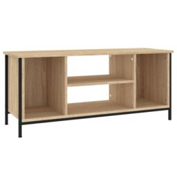 Berkfield Home TV Cabinet Sonoma Oak 102x35x45 cm Engineered Wood in Brown - Size: 102 x 35 x 45 cm - thumbnail 2
