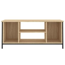 Berkfield Home TV Cabinet Sonoma Oak 102x35x45 cm Engineered Wood in Brown - Size: 102 x 35 x 45 cm - thumbnail 5