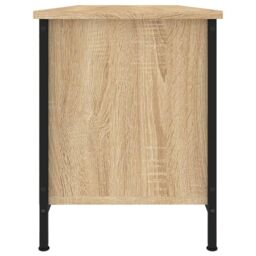 Berkfield Home TV Cabinet Sonoma Oak 102x35x45 cm Engineered Wood in Brown - Size: 102 x 35 x 45 cm - thumbnail 6
