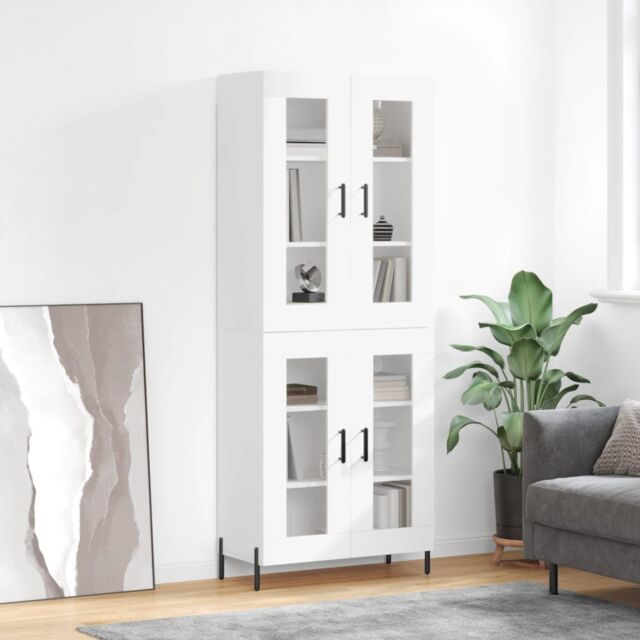 Berkfield Home Highboard White 69.5x34x180 cm Engineered Wood - image 1