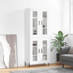 Berkfield Home Highboard White 69.5x34x180 cm Engineered Wood - thumbnail 1
