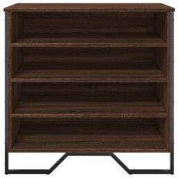 Berkfield Home Shoe Cabinet Brown Oak 80x38x78 cm Engineered Wood - Size: 80 x 38 x 78 cm - thumbnail 4