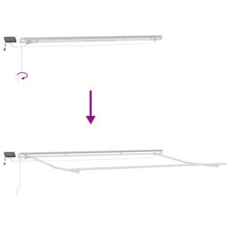 Berkfield Home Manual Retractable Awning with LED Orange & Brown 450x300 cm - thumbnail 9