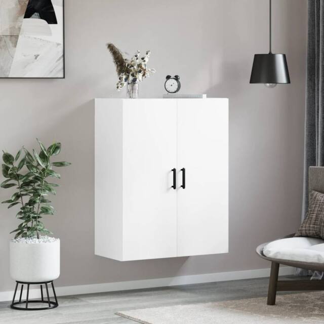 Berkfield Home Wall Mounted Cabinet White 69.5x34x90 cm - image 1