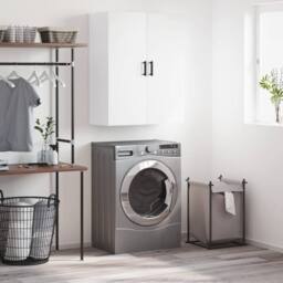 Berkfield Home Wall Mounted Cabinet White 69.5x34x90 cm - thumbnail 2