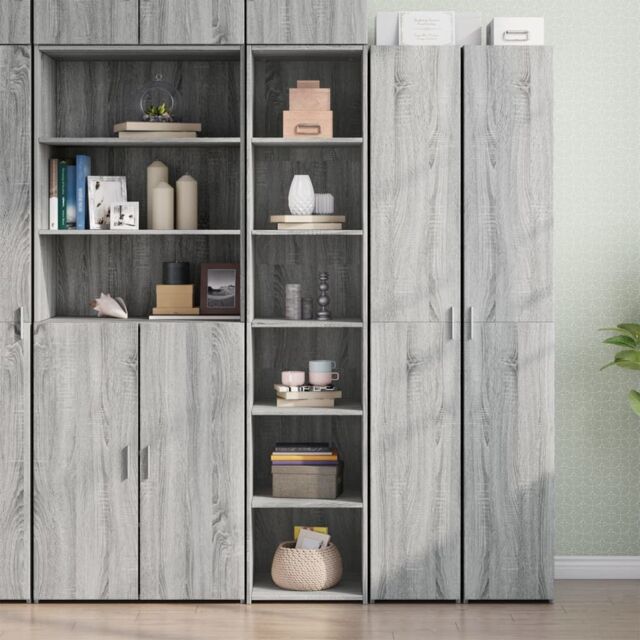 Berkfield Home Highboard Grey Sonoma 40x41x185 cm Engineered Wood - Size: 40 x 41 x 185 cm - image 1