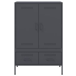 Berkfield Home Highboard Anthracite 68x39x101.5 cm Steel in Black - thumbnail 6