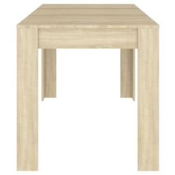 Berkfield Home Dining Table Sonoma Oak 140x74.5x76 cm Engineered Wood in Brown - thumbnail 4